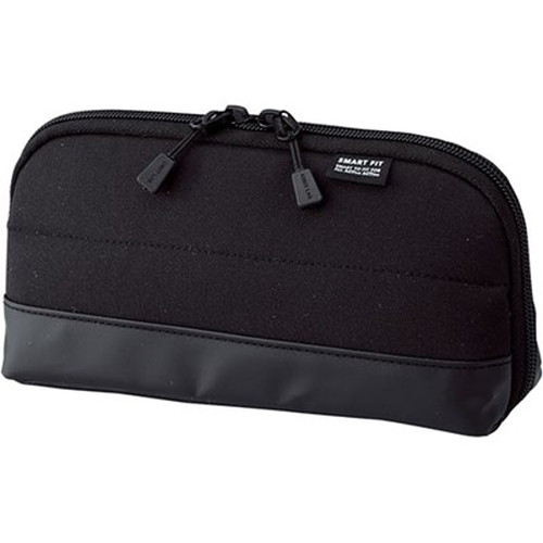 【5個セット】 LIHIT LAB. SMART FIT ワイドオープンペンケース ブラック A-7688-24-BKX5 雑貨(代引不可)【送料無料】