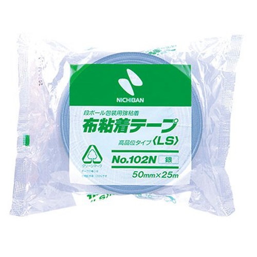 【5個セット】 ニチバン 布テープ102N 50×25 銀 NB-102N10-50X5 雑貨(代引不可)【送料無料】の通販は 5,550円