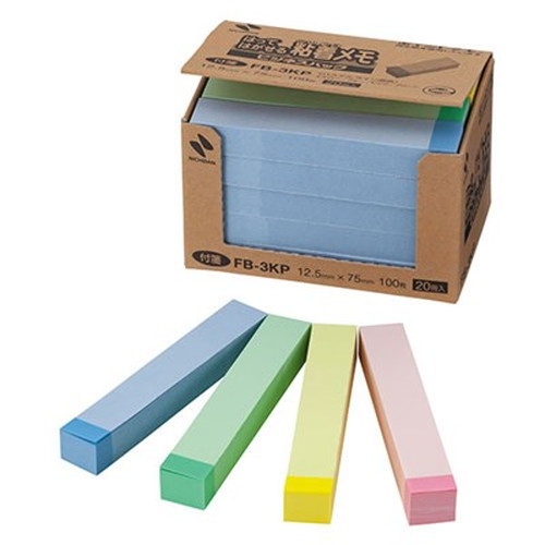 【5個セット】 ニチバン ポイントメモ パステルライン混色 NB-FB-3KPX5 雑貨(代引不可)【送料無料】の通販は