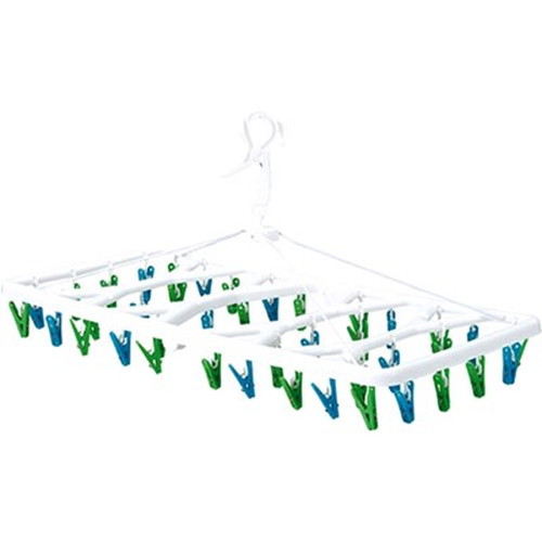 【5セット】 ノーブランド ランドリーハンガー40 グリーン&ブルー MMT66677X5 雑貨(代引不可)【送料無料】