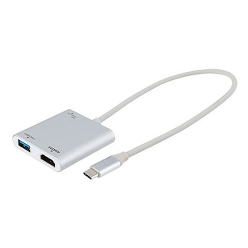 ナカバヤシ PD対応Type-Cドッキングステーション シルバー UD-C03SL パソコン周辺機器(代引不可)【送料無料】の通販は