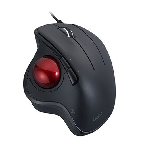 Digio デジオ 角度可変スタンド付き 有線親指5ボタン光学式トラックボール ブラック MUS-TUIF181BK パソコン周辺機器(代引不可)【送料無料】の通販は