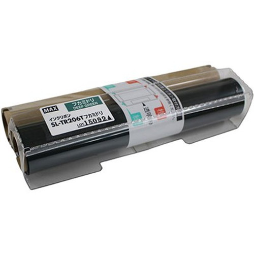 MAX ビーポップ 詰替えインクリボン 50m巻 深緑 SL-TR206Tフカ IL90167 オフィス用品(代引不可)【送料無料】