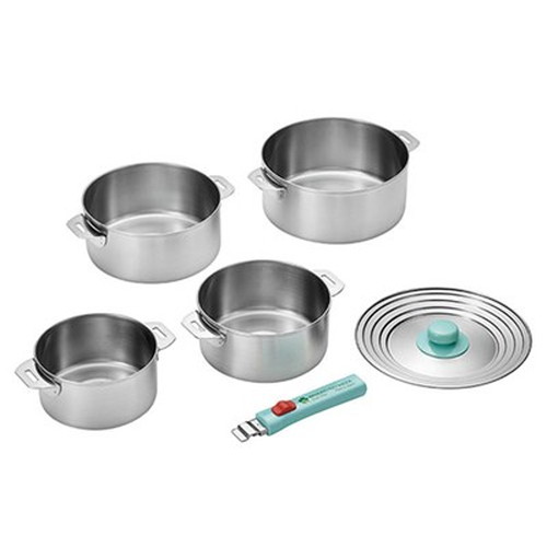 よこやま 燕熟の技 クワトロ ステンレス鍋14cm&amp;16cm&amp;18cm&amp;20cm 着脱ハンドル 兼用蓋付き EJQ-1500 キッチン雑貨(代引不可)【送料無料】