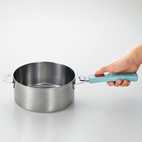 よこやま 燕熟の技 クワトロ ステンレス鍋14cm&amp;16cm&amp;18cm&amp;20cm 着脱ハンドル 兼用蓋付き EJQ-1500 キッチン雑貨(代引不可)【送料無料】_3