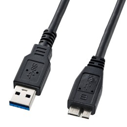 サンワサプライ USB3.0マイクロケーブル(A-MicroB)1m KU30-AMC10BK