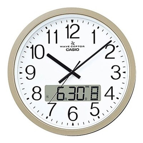 CASIO 電波クロック 掛時計 シャンパンゴールド IC-4100J-9JF インテリア(代引不可)【送料無料】の通販は 11,695円