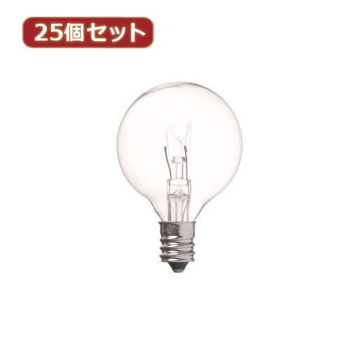 電球 フローラル YAZAWA 25個セット ベビーボール球5WクリアE12 ...