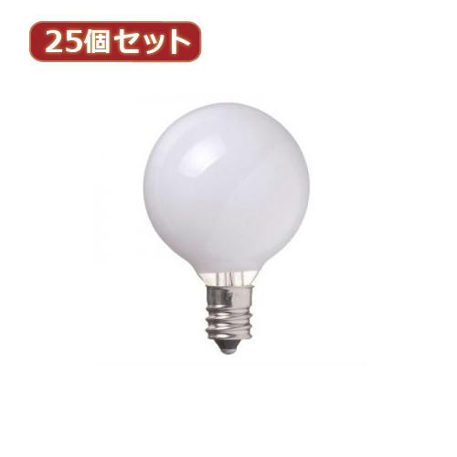 YAZAWA 【25個セット】 ベビーボール球10WホワイトE12 G401210WX25 家電 照明器具 照明器具【送料無料】