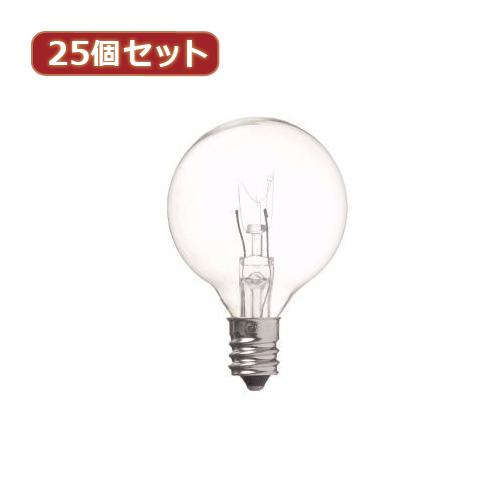 YAZAWA 【25個セット】 ベビーボール球25WクリアE12 G401225CX25 家電 照明器具 照明器具【送料無料】