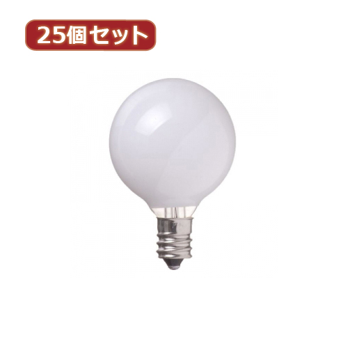 YAZAWA 【25個セット】 ベビーボール球25WホワイトE12 G401225WX25 家電 照明器具 照明器具【送料無料】