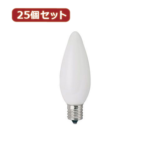 YAZAWA 【25個セット】 シャンデリア球10Wホワイト口金E12 C321210WX25 家電 照明器具 照明器具【送料無料】