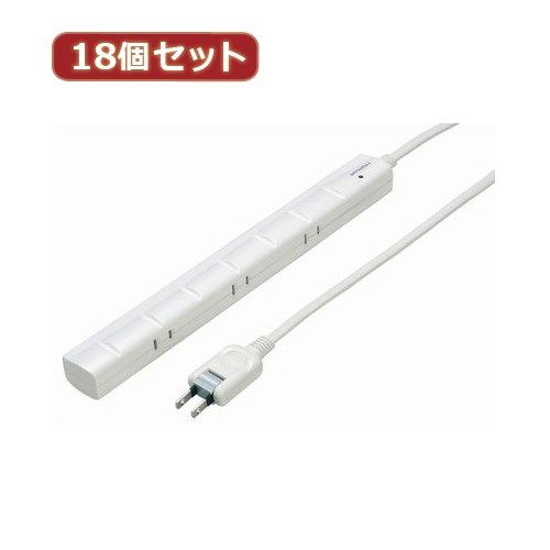 YAZAWA 【18個セット】 3P対応スリムタップ7個口 Y02YJKP702WHX18 家電 生活家電 OAタップ【送料無料】