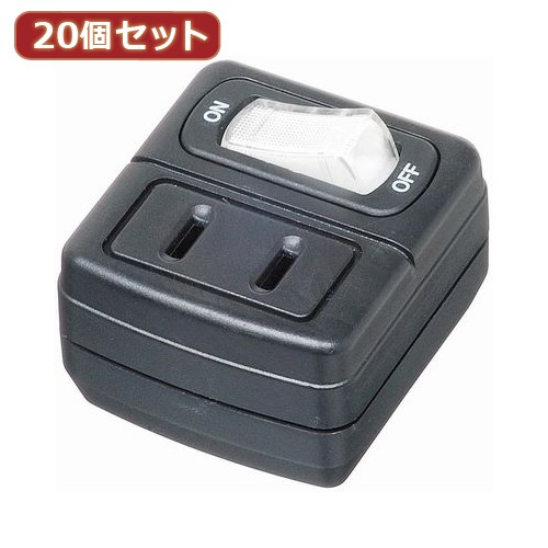 YAZAWA 【20個セット】 省エネタップ Y02F110BKX20 家電 生活家電 OAタップ【送料無料】