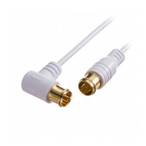 【5本セット】 サンワサプライ アンテナケーブル ごく細 S2.5C-FB 片側L字 3m KM-AT26-30WX5(代引不可)【送料無料】