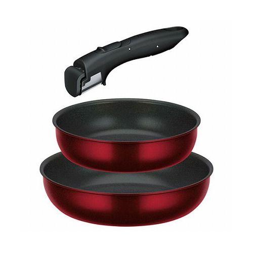 THERMOS サーモス 取っ手のとれるフライパン3点セットDA (フライパン22cm・フライパン26cm・取っ手) 22502803(代引不可)【送料無料】