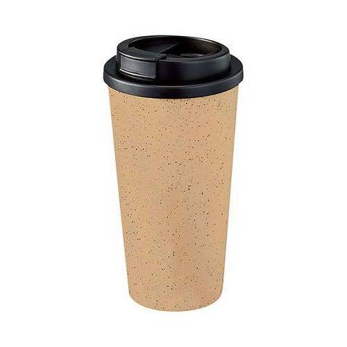 【5個セット】 ダブルウォールタンブラー550ml(コーヒー配合タイプ) 2層構造・約550ml・約φ92×176mm ベージュ 22549407X5【送料無料】