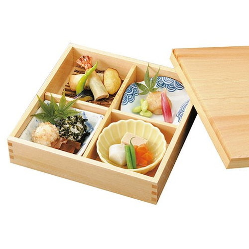 ヤマコー 用美 業務用 檜・ミニ松花堂弁当 yamaco27110(代引不可)【送料無料】_1