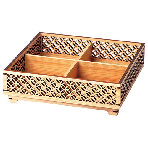 ヤマコー 用美 業務用 ひのき細密盛器(足付)七宝 yamaco38175(代引不可)【送料無料】