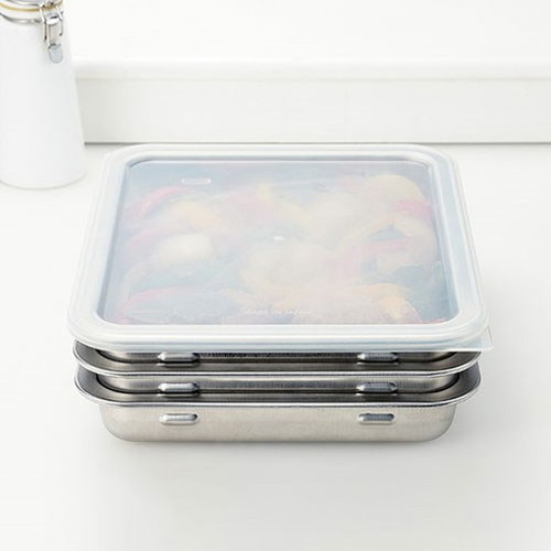よこやま SUS・ga サス・ガ ステンレスバット4枚(フタ・アミ・トング2種付) 25.2×20.5cm SUS-B1001(代引不可)【送料無料】_3