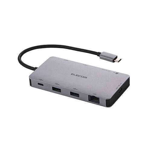エレコム ドッキングステーション9in1(USB PD3.1対応) 薄型ノートパソコンの機能を拡張 シルバー DST-090BP1SV(代引不可)【送料無料】