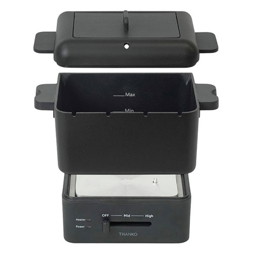 サンコー コンパクトフライヤー カラリ2 場所を取らずに手軽に揚げ物や串揚げを楽しめる卓上電気フライヤー KRAR25SBK(代引不可)【送料無料】