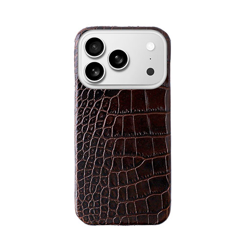 ABBI SIGNATURE LIPARI イタリアンレザー MagSafe対応バックカバー for iPhone 17 Pro ダークブラウン ABS27782i17PR(代引不可)【送料無料】