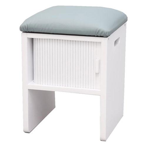 オスマック ジャバラ扉のスツールボックス ホワイト KTXCR-282837W(代引不可)【送料無料】