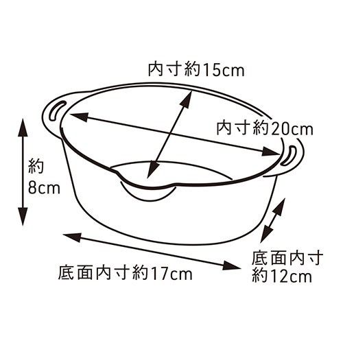 【5個セット】 プチオーバル揚げ鍋 15×20cm 小ぶりな形状 収納コンパクト 油を移しやすい口付き POA-001X5(代引不可)【送料無料】_5