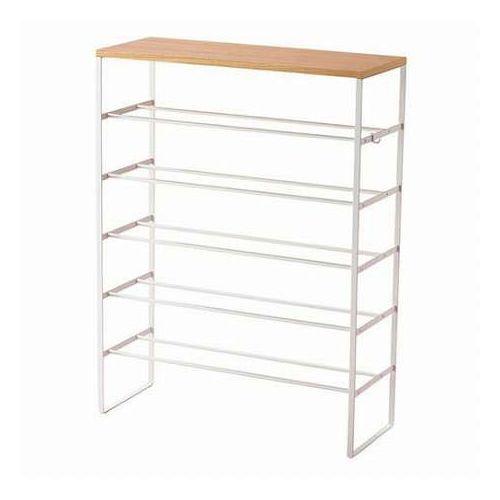 天板付きシューズラック 6段 ホワイト K60906245(代引不可)【送料無料】