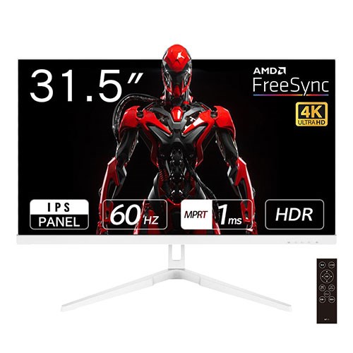 WIS 31.5インチ 4K60Hzゲーミングモニター 応答速度MPRT 1ms AMD FreeSync リフレッシュレート60Hz 315U60HPW(代引不可)【送料無料】_1