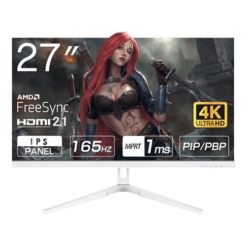 WIS 27インチ ゲーミングモニター 4Kパネル 応答速度MPRT 1ms リフレッシュレート165Hz マルチウインドウ機能 27U165JPW(代引不可)【送料無料】