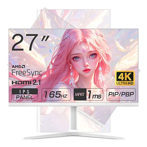 WIS 27インチ ゲーミングモニター 4Kパネル 応答速度MPRT 1ms リフレッシュレート165Hz マルチウインドウ機能 27U165JSW(代引不可)【送料無料】