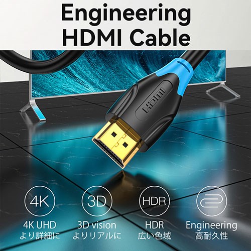 VENTION HDMI 1.4ケーブル 30m HDCP対応 ブラック AA-1207(代引不可)【送料無料】_1