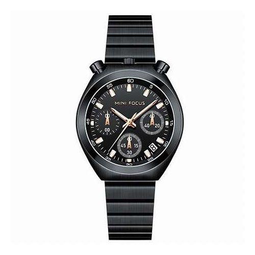 MINIFOCUS ミニフォーカス 0491L レディース 腕時計 クロノグラフ リーズナブルで高品質 ブラック×ブラック MF0491L-05(代引不可)【送料無料】