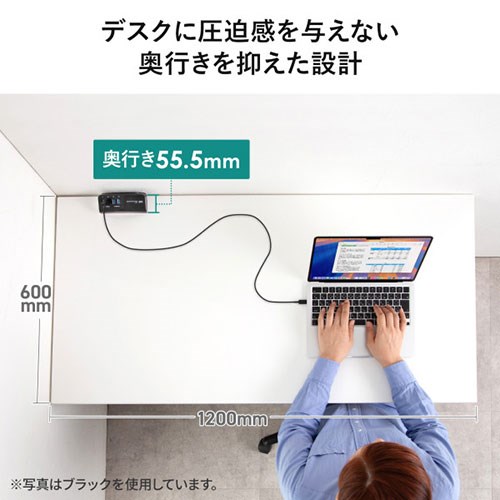 サンワサプライ USB PD対応クランプ式AC充電器 PD65W C×2+A×2 ホワイト ACA-PD106W(代引不可)【送料無料】_4