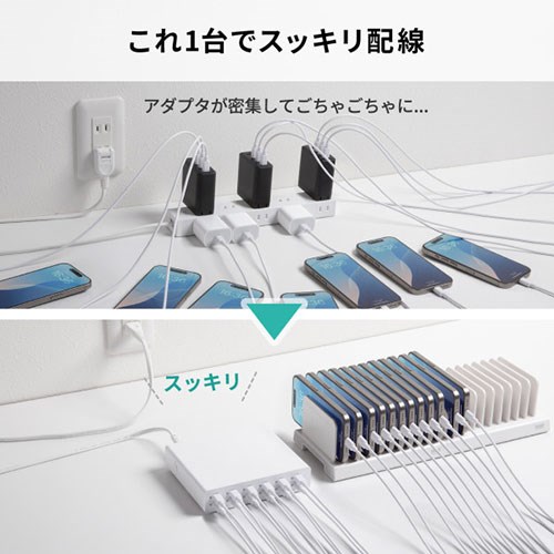サンワサプライ USB PD対応AC充電器 12ポート 合計144W ACA-PD112(代引不可)【送料無料】_5