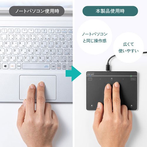 サンワサプライ 有線タッチパッド 6インチ スムーズな操作 MA-PY521GM(代引不可)【送料無料】