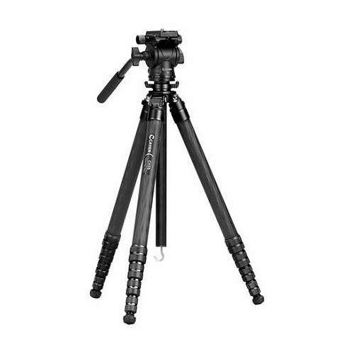 CAYER カイヤー コンパクトカーボン三脚 CH35S1 5段 脚径22mm ブラック VCAYER-CH35S1BK(代引不可)【送料無料】