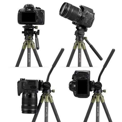 CAYER カイヤー コンパクトカーボン三脚 CH35S1 5段 脚径22mm グリーン VCAYER-CH35S1GN(代引不可)【送料無料】_4