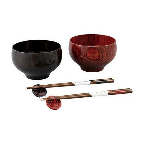 器の木 プレミアム箸付夫婦大椀 【大椀(約φ13×8cm)・箸・箸置き×各2】 貴重な国産欅を使った流れるようなフォルム C7118084(代引不可)【送料無料】
