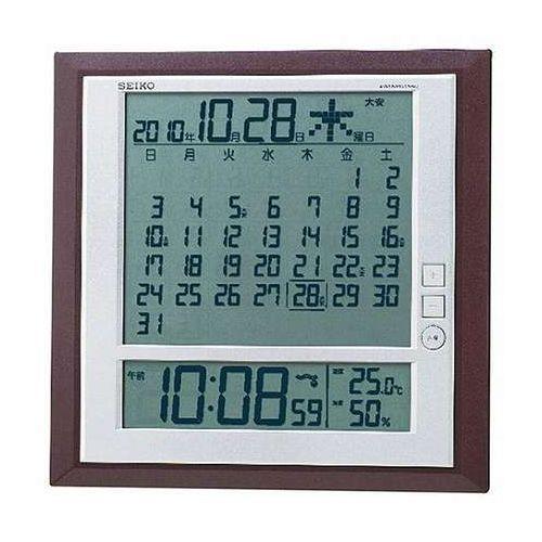 セイコー 電波掛置時計 【24.6×24.6×2.6cm・プラスチック枠・単3電池2本付】 1048-055(代引不可)【送料無料】