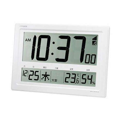 シチズン 大画面デジタル電波時計 【42×29×4.3cm・プラスチック枠・単2電池3本使用(別売)】 1048-067(代引不可)【送料無料】