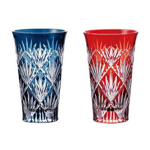 創作切子 匠 Premium スペシャルカッティング 酎杯ペア(木箱入) 【φ8.5×14.2cm】 手仕事と呼ぶにふさわしい逸品 C7119050(代引不可)【送料無料】