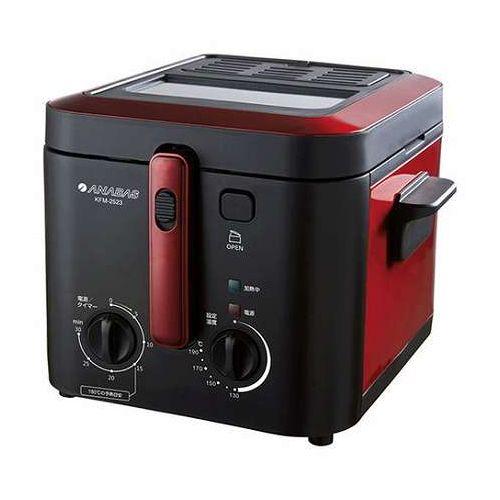 ANABAS 電気フライヤー 【電源コード・揚げ物用バスケット×各1、交換用脱臭フィルター・交換用オイルフィルター×各3】 22640503(代引不可)【送料無料】