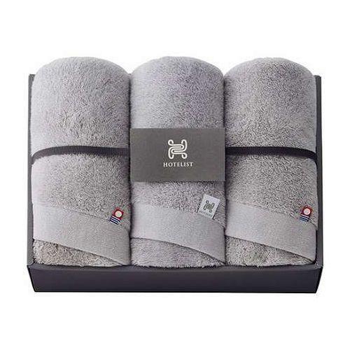 今治タオル HOTELIST フェイスタオル3P グレージュ 【約340×860mm×3】 22612107(代引不可)【送料無料】