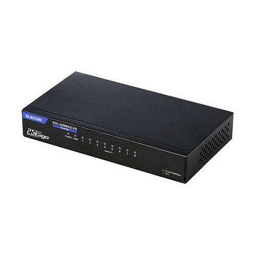 エレコム 2.5Gマルチギガ相応う8界面取り替えっこ 金属元素筐体 ACアダプタ EHC-Q08MA2-HB【貨物輸送無料】