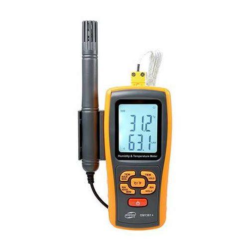 bitstrong センサー分離型 デジタル温湿度計 スマホ連動 K型熱電対付(-50~300℃) 露点・湿球計測 ブラック×イエロー BS-GM1361【送料無料】