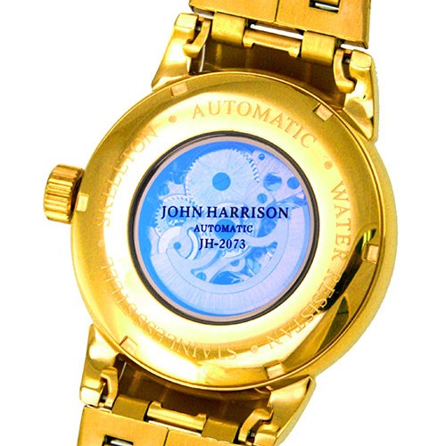 J.HARRISON メンズウォッチ GOLD RUSH ドラゴン付き手巻&amp;自動巻腕時計 ゴールド JH-2073GG【送料無料】_5