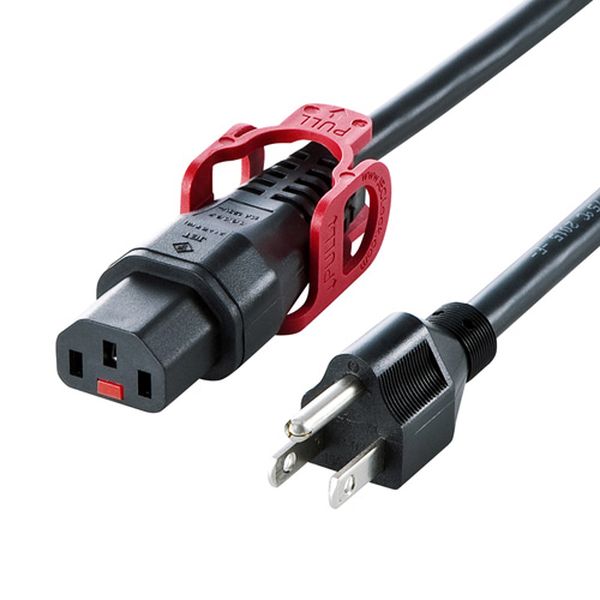 サンワサプライ 抜け防止ロック式電源コードロックプラス(3m) APW15-515C13LP-30【送料無料】